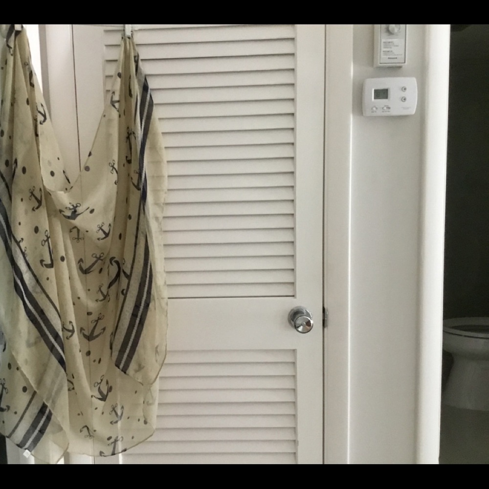 Scarf with Anchor Print.